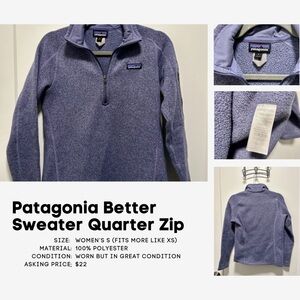 Patagonia Women's Better Sweater Quarter-Zip - Lavender Blue